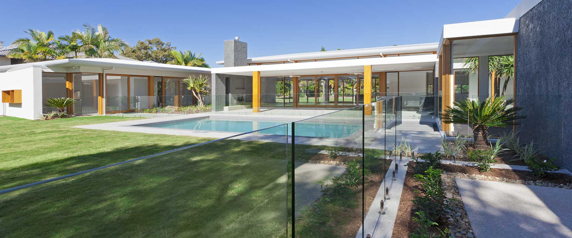 luxury house with pool and garden